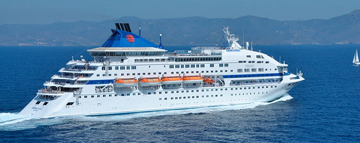 Cruise ship in the Aegean Sea