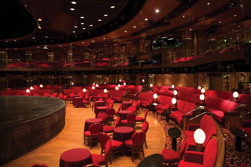 the theatre show room of the cruise ship Jounrey