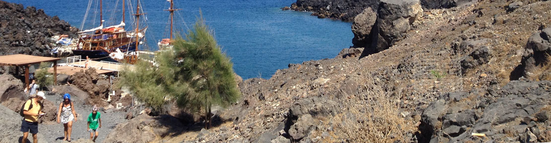 volcano in Santorini