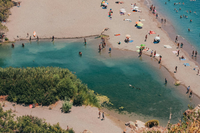 Preveli beach Crete Greece